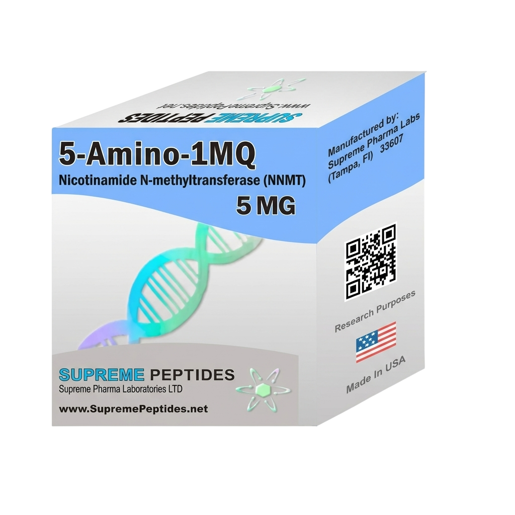 Suplemento Alimenticio Deportivo, 5-Amino-1MQ, Supreme Peptides, Inhibidor  NNMT Para Metabolismo, 5 Mg