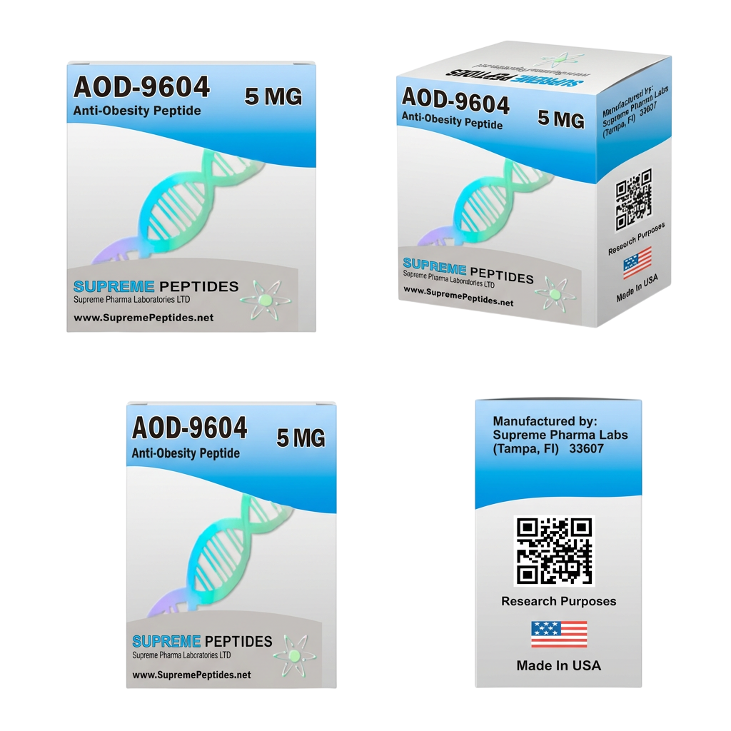 Suplemento Alimenticio Deportivo, AOD-9604, Supreme Peptides, Control De  Grasa, 5 Mg