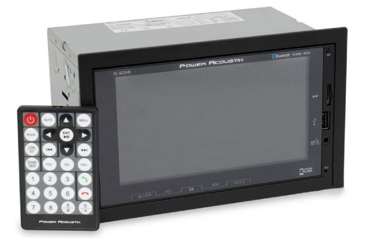 Pantalla  2 din Power Acoustik 6.2 PL-622HB Usb Sd Bt Androd Link