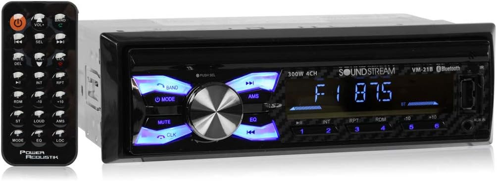Autoestéreo para auto Soundstream VM-21B con USB, bluetooth