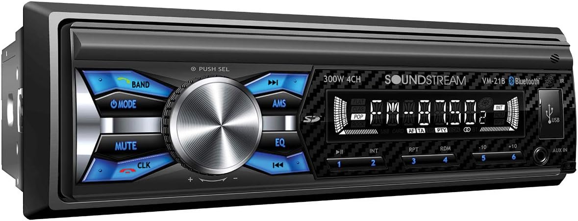 Autoestéreo para auto Soundstream VM-21B con USB, bluetooth
