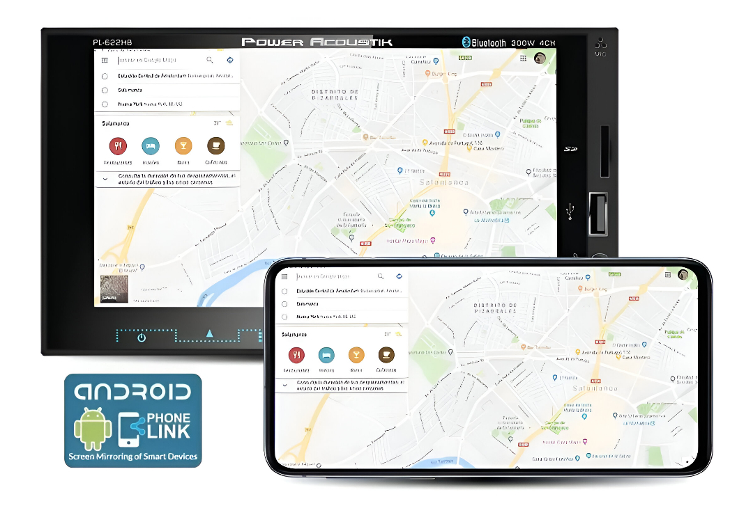 Pantalla  2 din Power Acoustik 6.2 PL-622HB Usb Sd Bt Androd Link