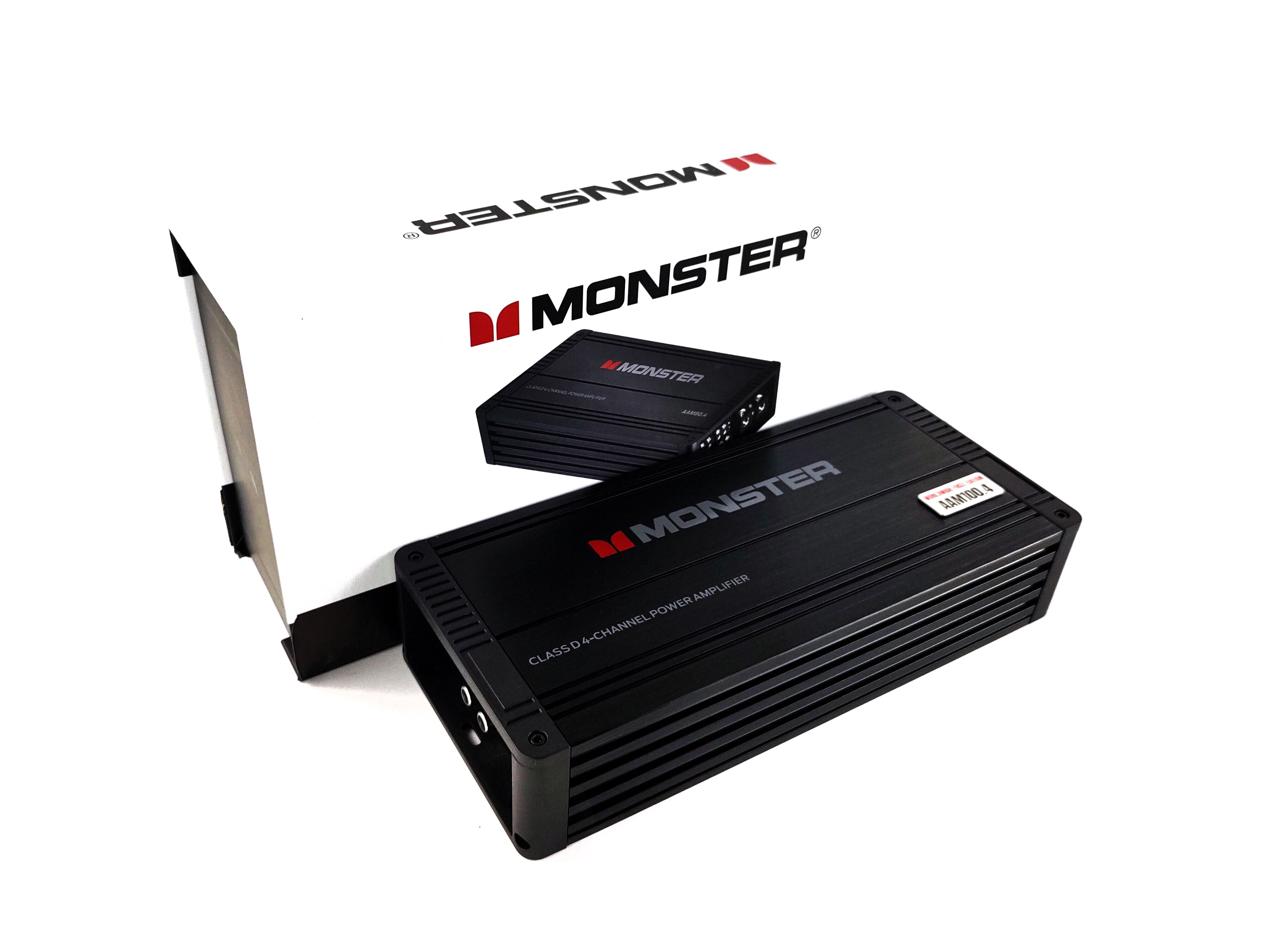 Amplificador 4 Canales MONSTER AUTO AAM100.4 1600w 2 Ohms Clase D - WORLDWIDE FIRST EDITION