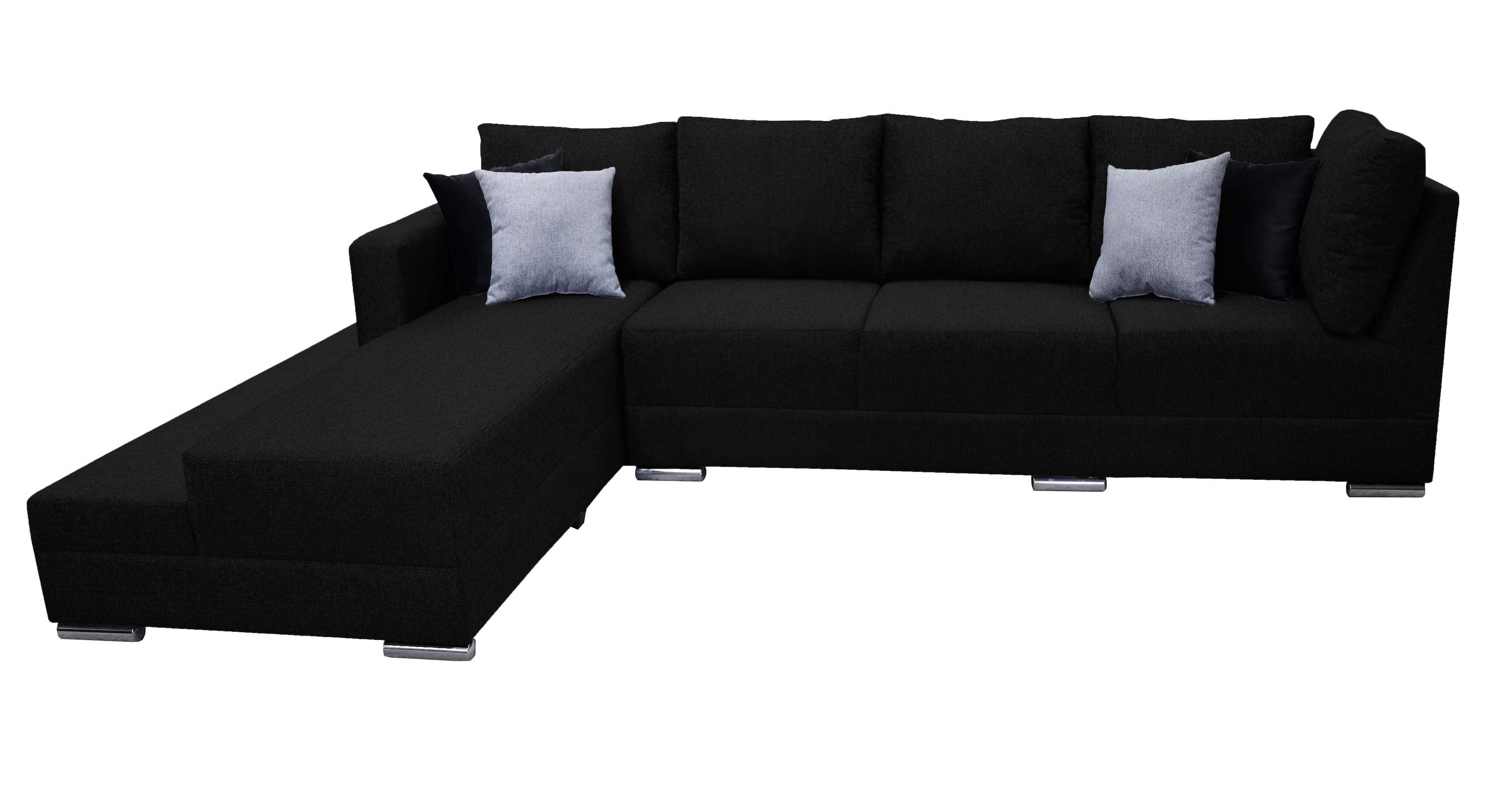 Sala esquinera El Bazar Store Aquiles Negro 260x200 cm lino nacional Moderna modular