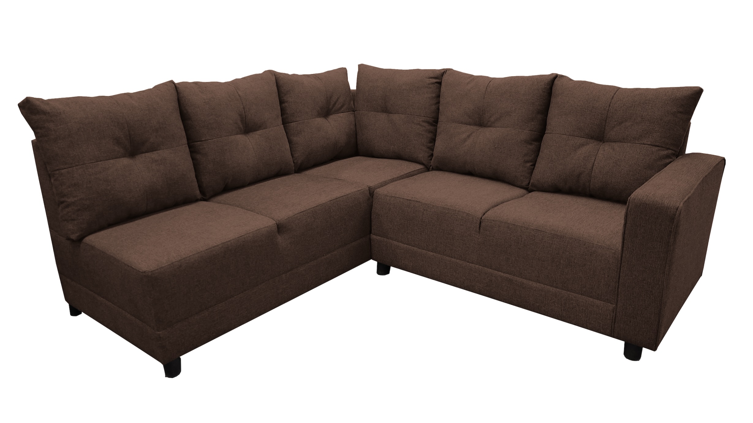 Sala esquinera en U El Bazar Store modelo Hera Chocolate 160x275x215 cm 4 Salas en 1