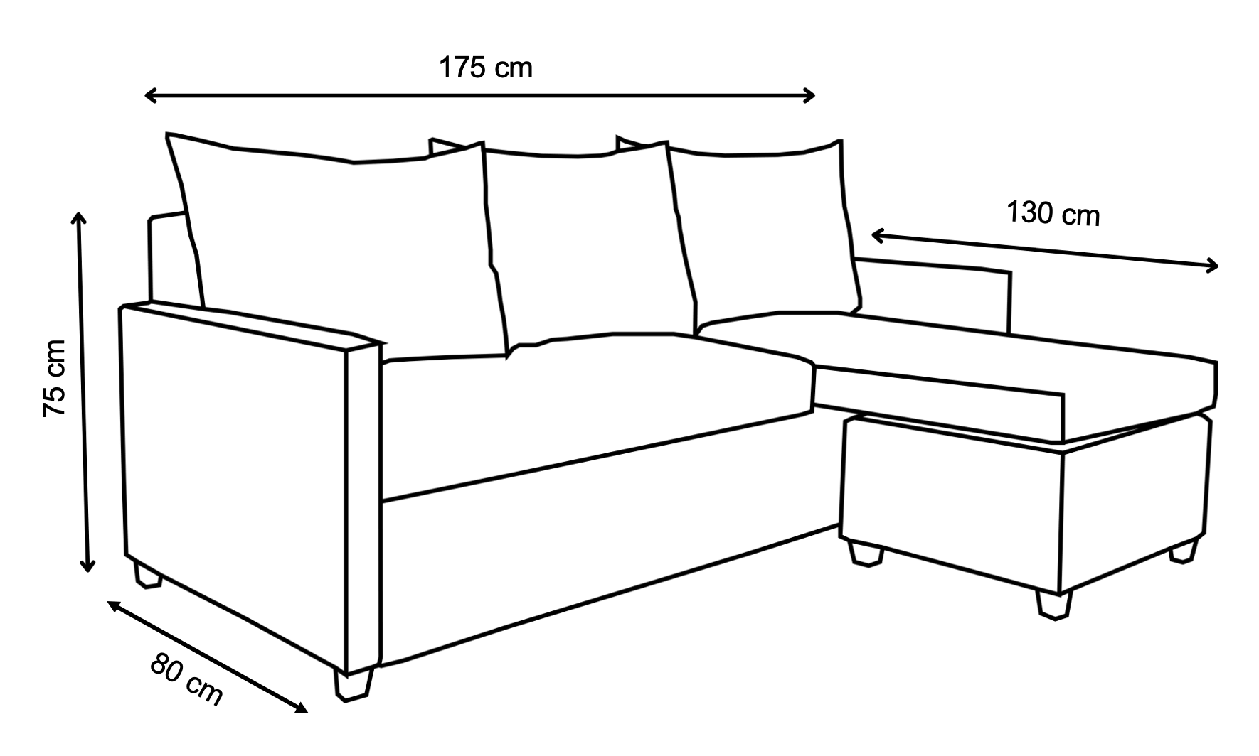 Sala Esquinera Modular El Bazar Store Vancouver Chocolate 175x130 cm Sofa Lado derecho ó izquierdo Económica, Tela Lino