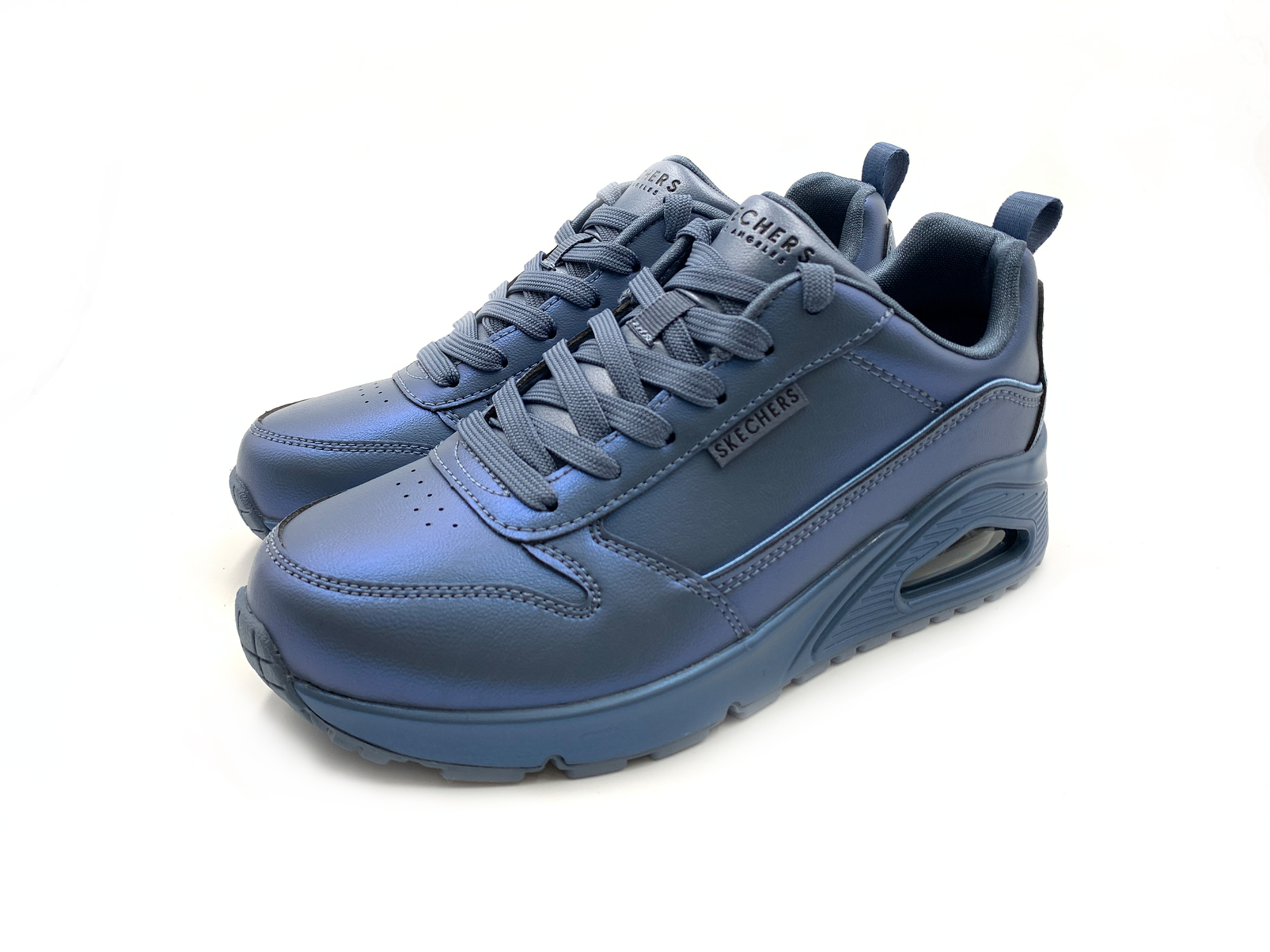 Tenis Skechers Uno Galactic Gal Azul Brillo Mujer 177104