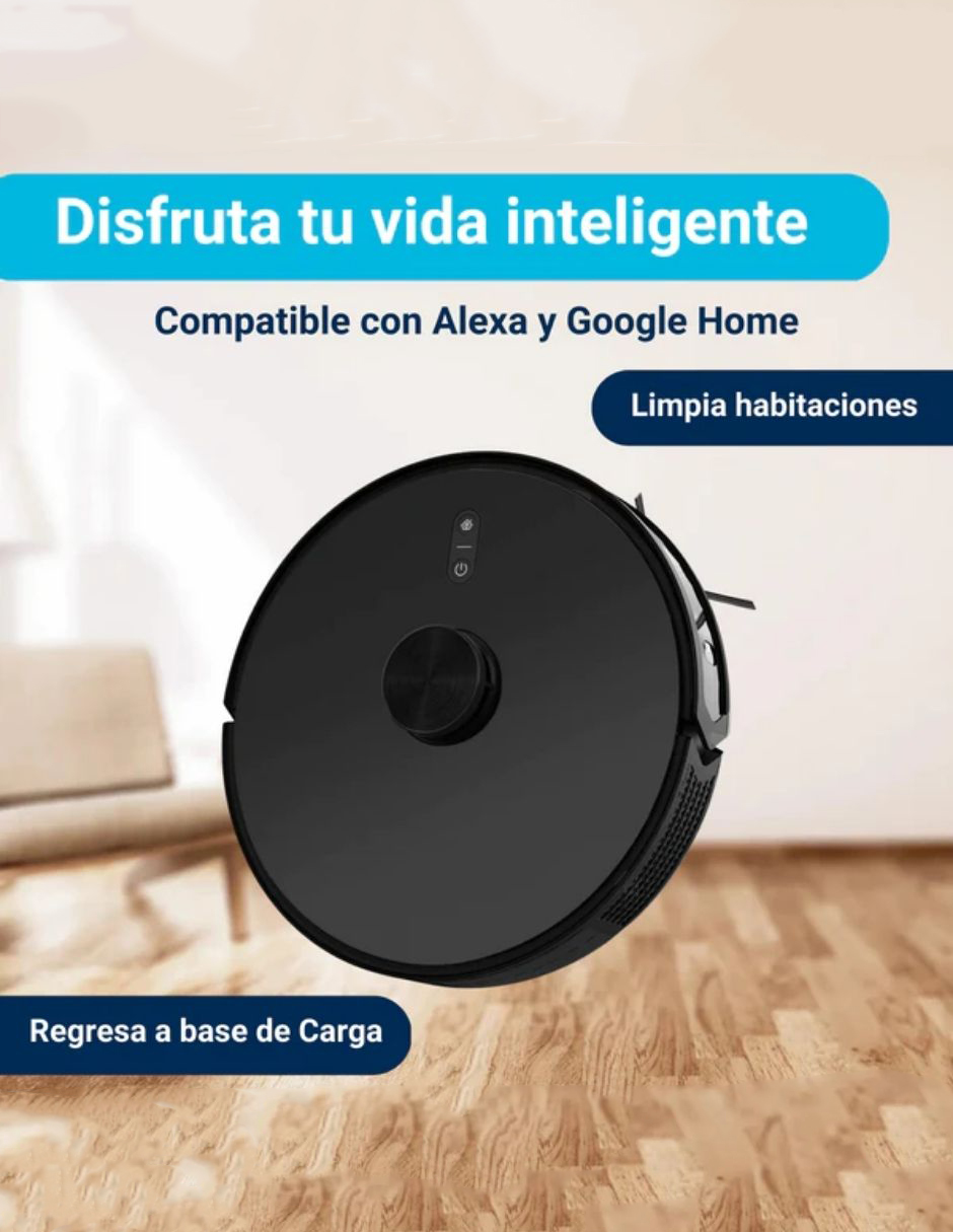 Robot Aspiradora Modelo E900 PRO Láser con Inteligencia Artificial 