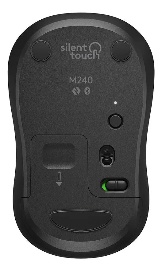 Mouse Logitech M240 Silent Inalámbrico con Bluetooth Color Negro