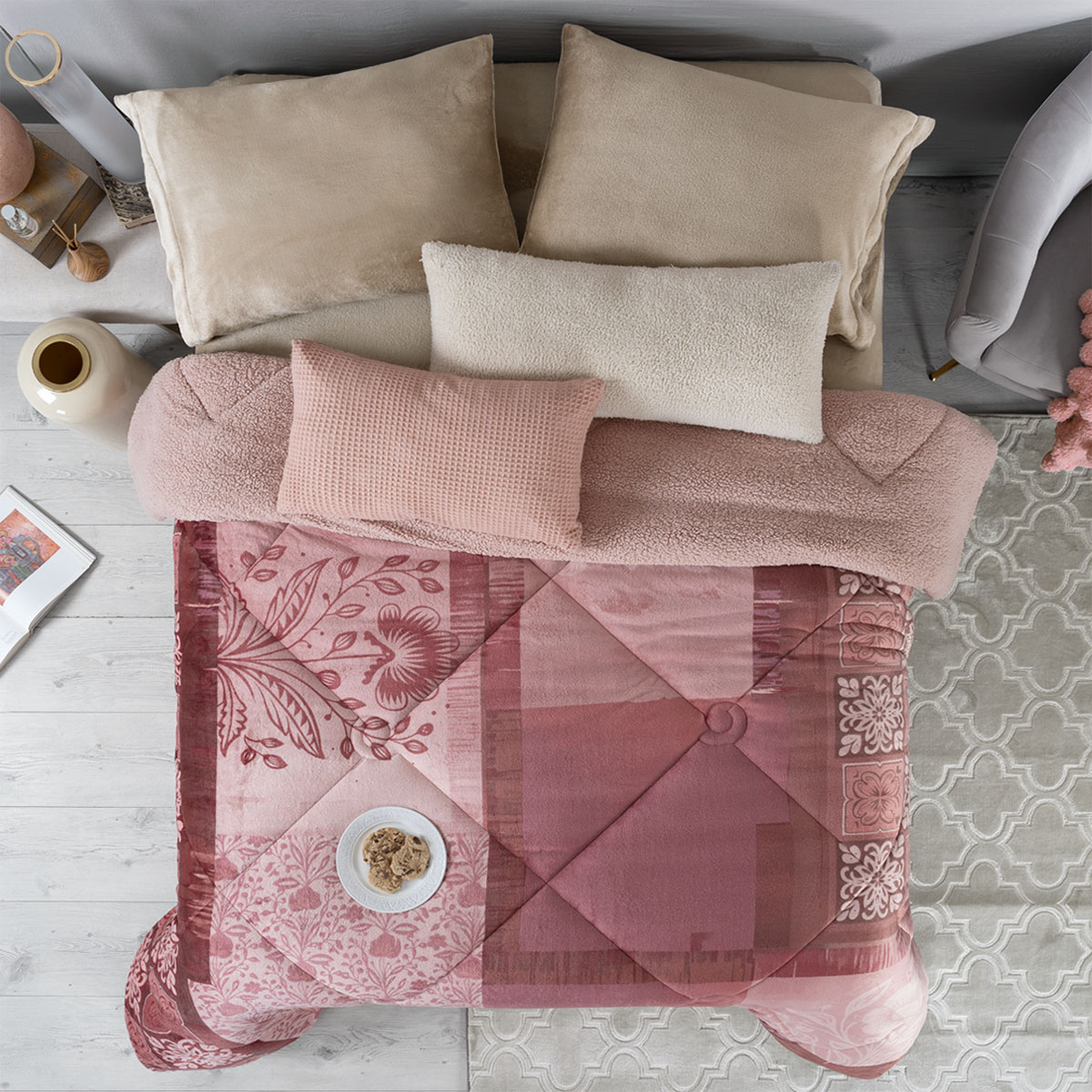 Cobertor King Size Jumbo Premium Edredón Invernal (Manto). ESQUIMAL.