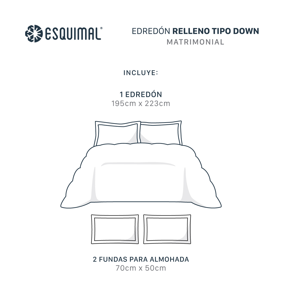 Edredón Capitonado de Lujo Matrimonial con Fundas Palo de rosa - Rosa Esquimal