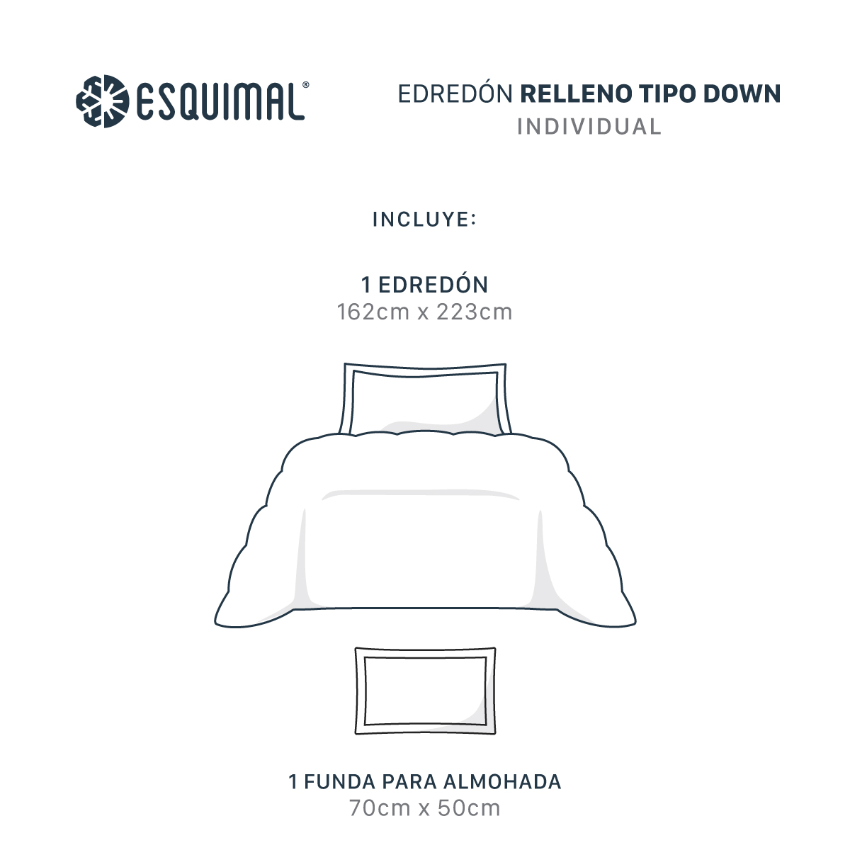 Edredón Capitonado de Lujo Individual con Fundas Palo de rosa - Rosa Esquimal