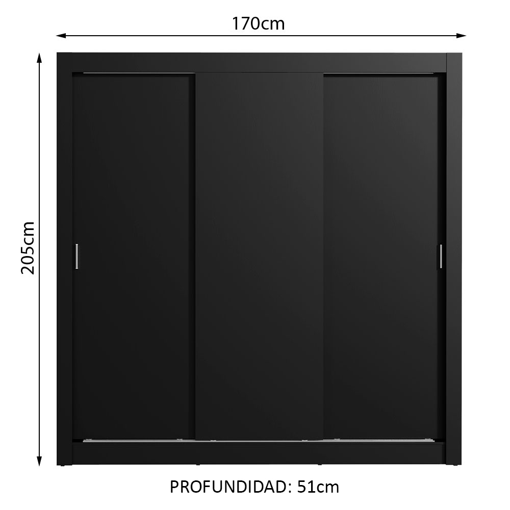 Ropero Closet Madesa Monaco 3 Puertas NN.