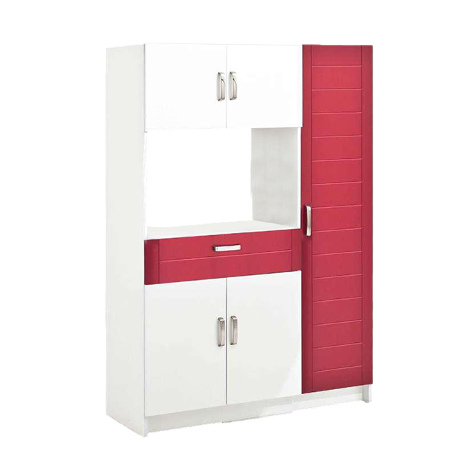 Alacena Valeria - Blanco / Rojo - Kessa.