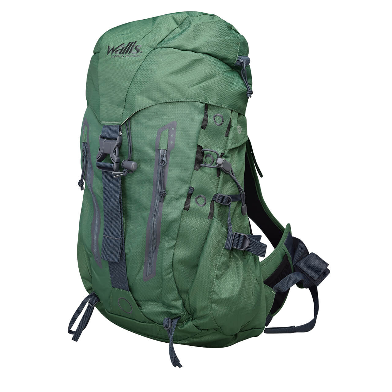 Mochila para media montaña THAPA 30 L, semi-impermeable, B1780491, verde con gris