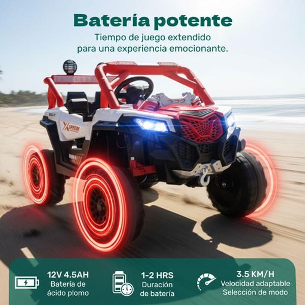 Camioneta Montable Electrica Buggy 6v Niños Control Remoto Little Monkey