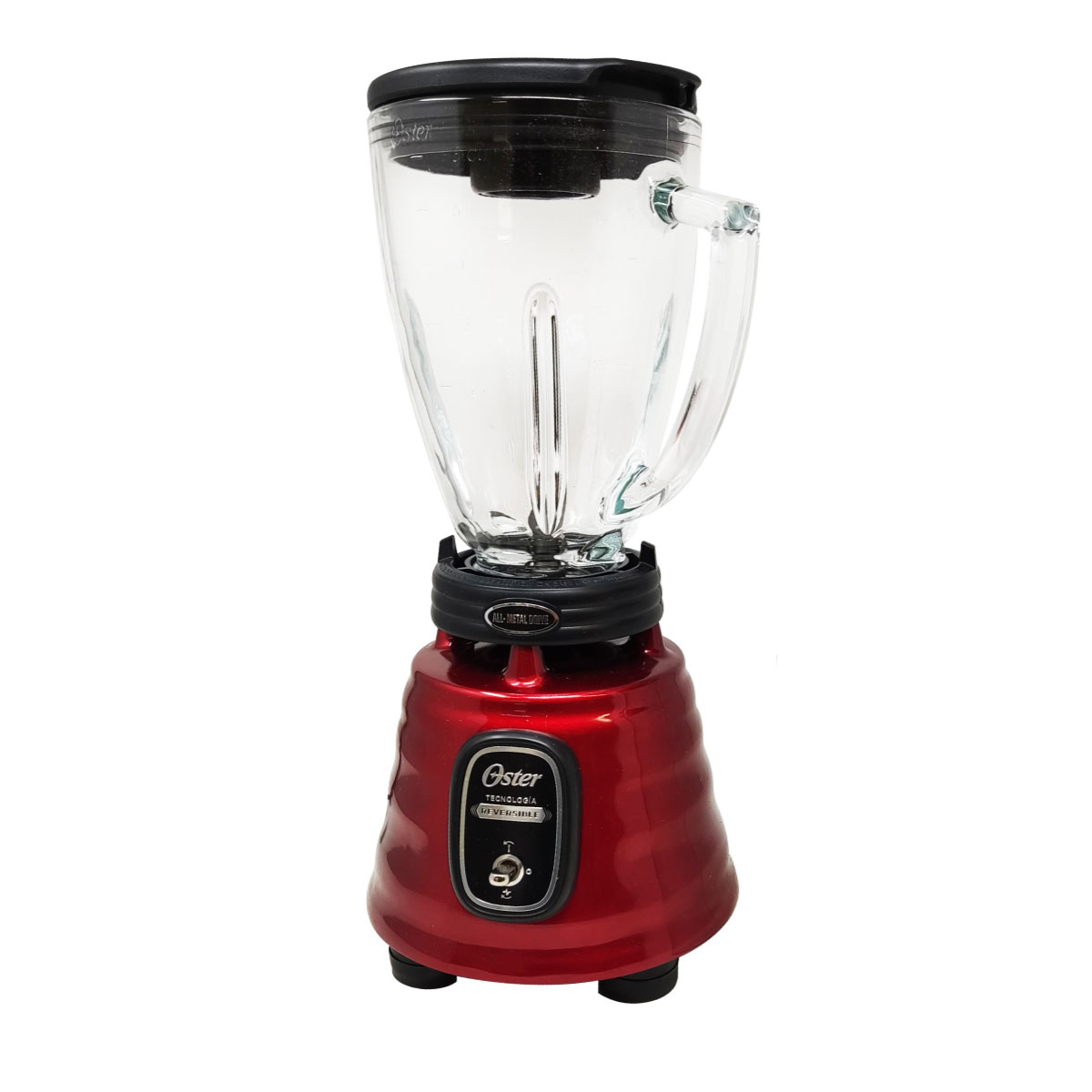 Licuadora Clásica Reversible 1 Velocidad + Pulso Vaso de Vidrio Rojo Oster BLSTBESTR (2114090)