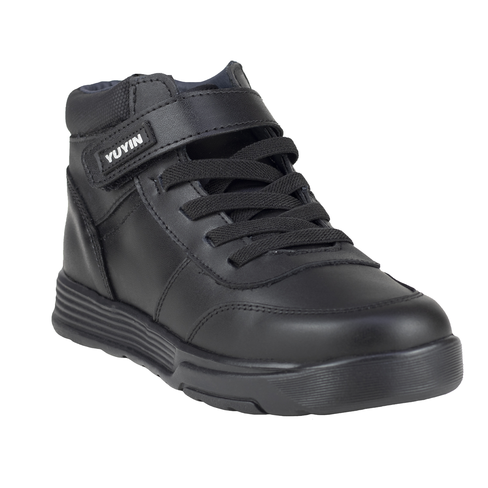Botin Escolar Negro Outdoor De Niño Yuyin 24422 Semivestir 