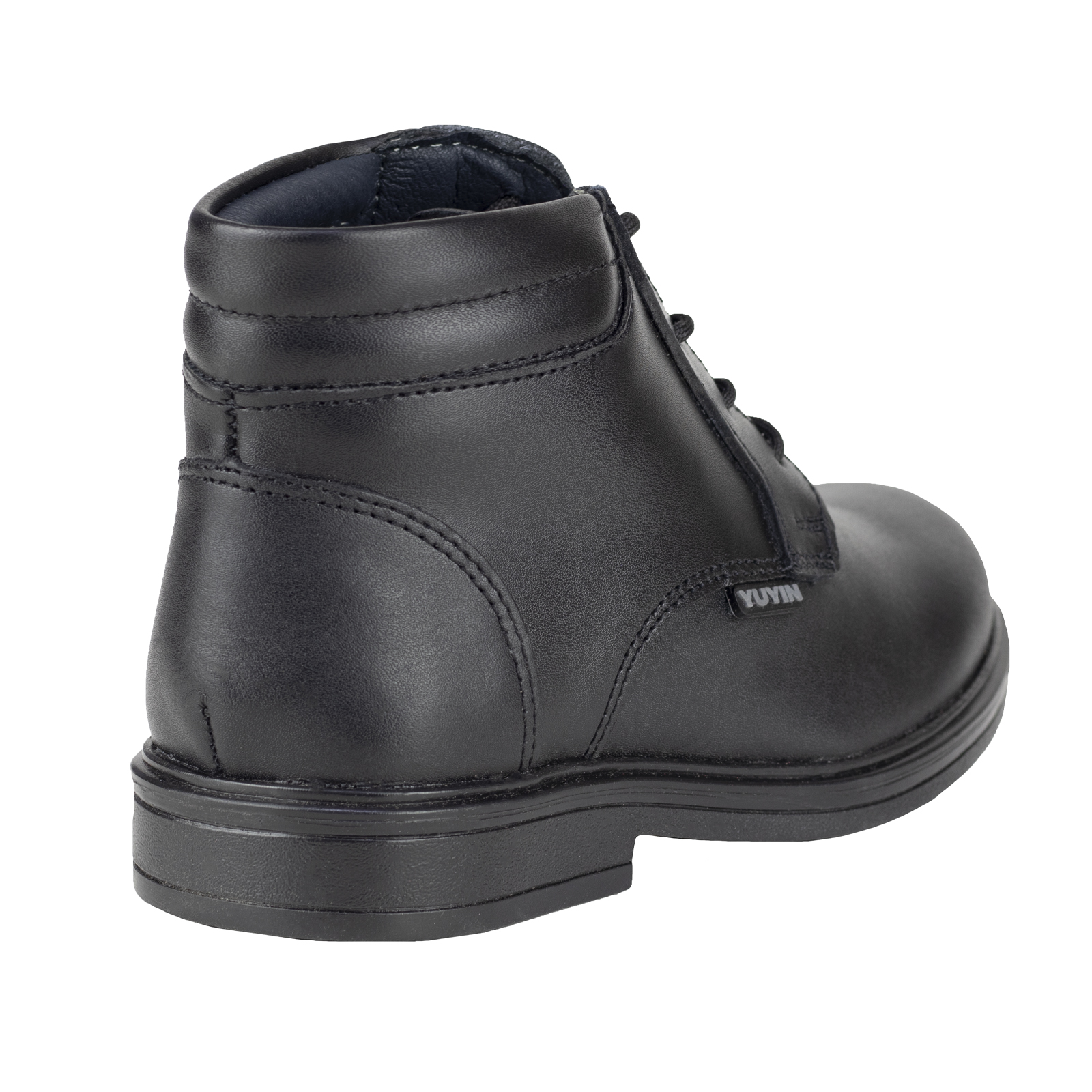Botin Escolar De Niño Yuyin Semivestir 24360 Negro De Vestir