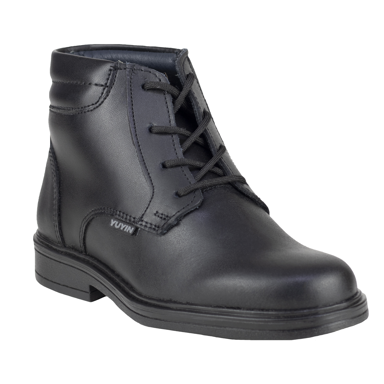 Botin Escolar De Niño Yuyin Semivestir 24360 Negro De Vestir