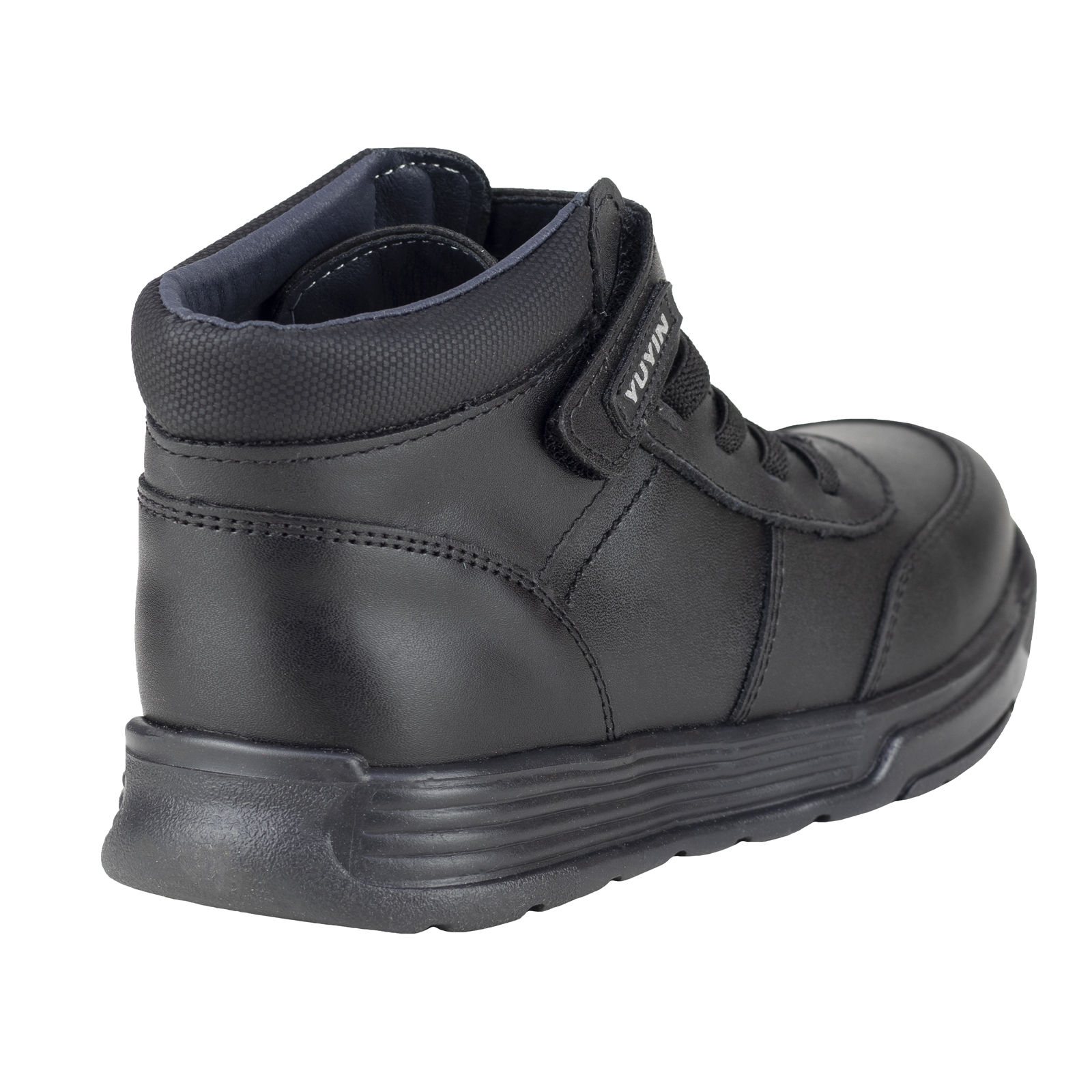 Botin Escolar Negro Outdoor De Niño Yuyin 24422 Semivestir 