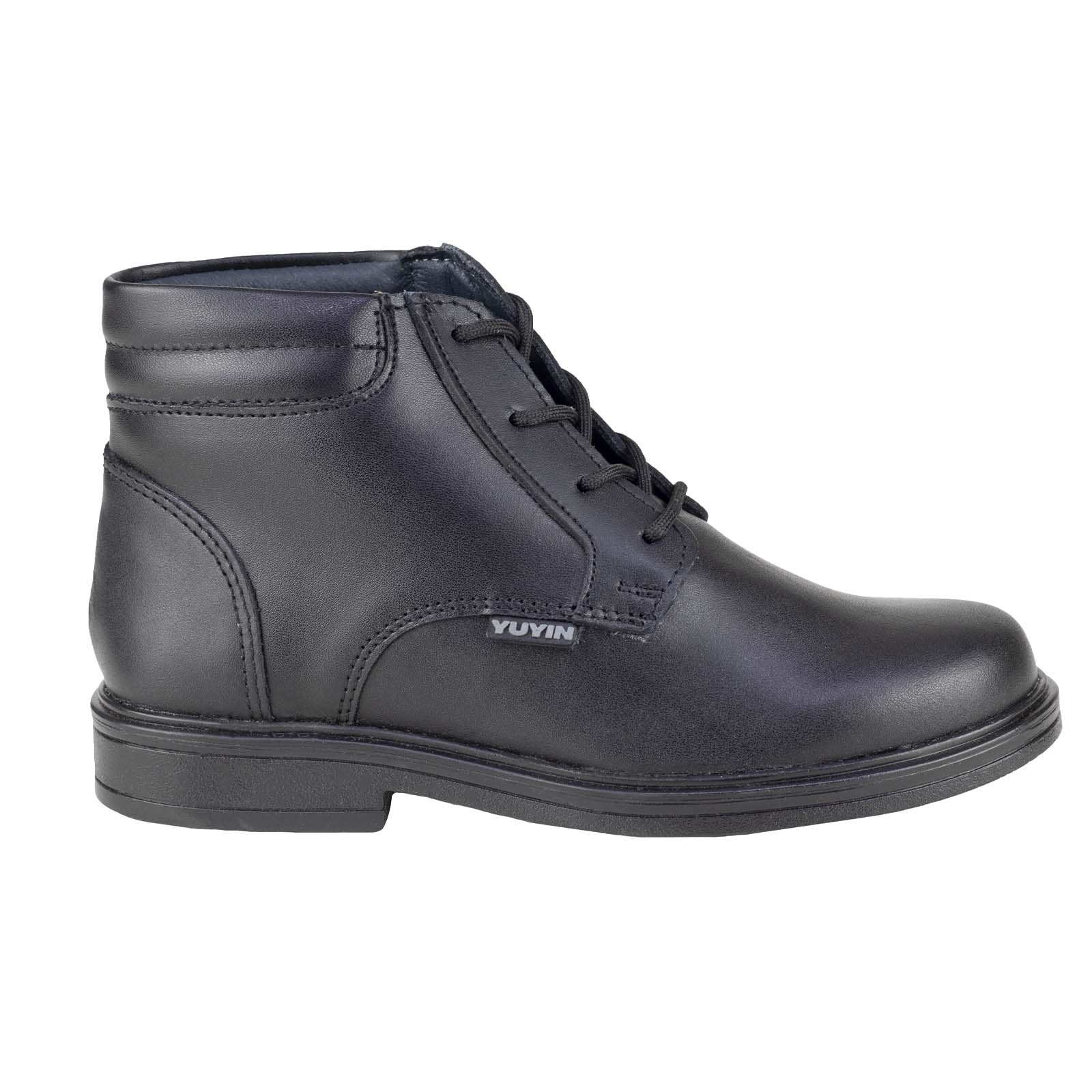 Botin Escolar De Niño Yuyin Semivestir 24360 Negro De Vestir