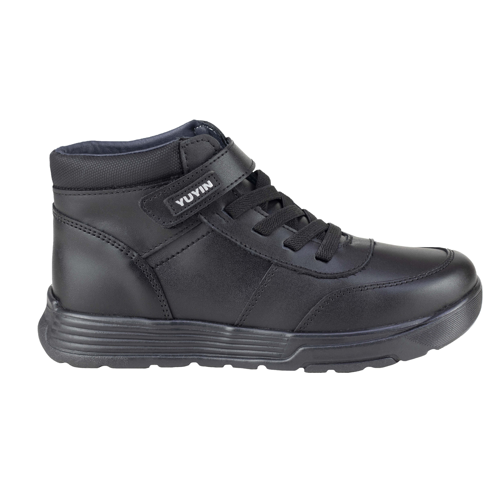 Botin Escolar Negro Outdoor De Niño Yuyin 24422 Semivestir 