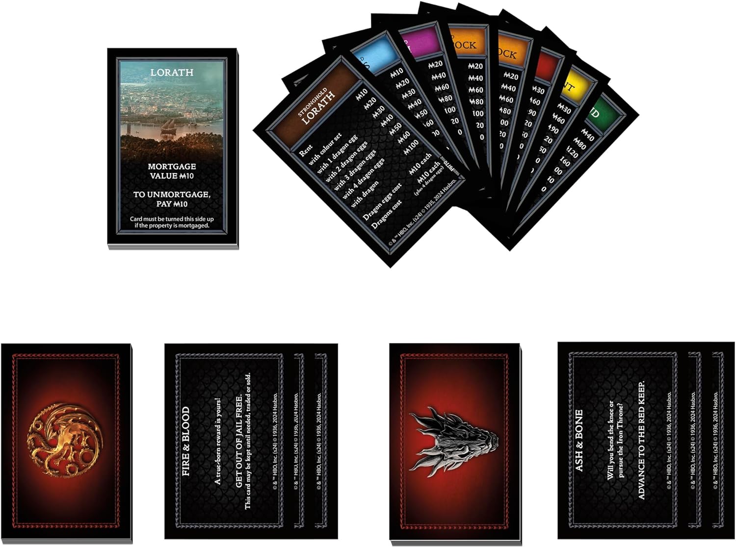 Monopoly Juego de Mesa House of The Dragon Edition Basado en la Serie de televisión