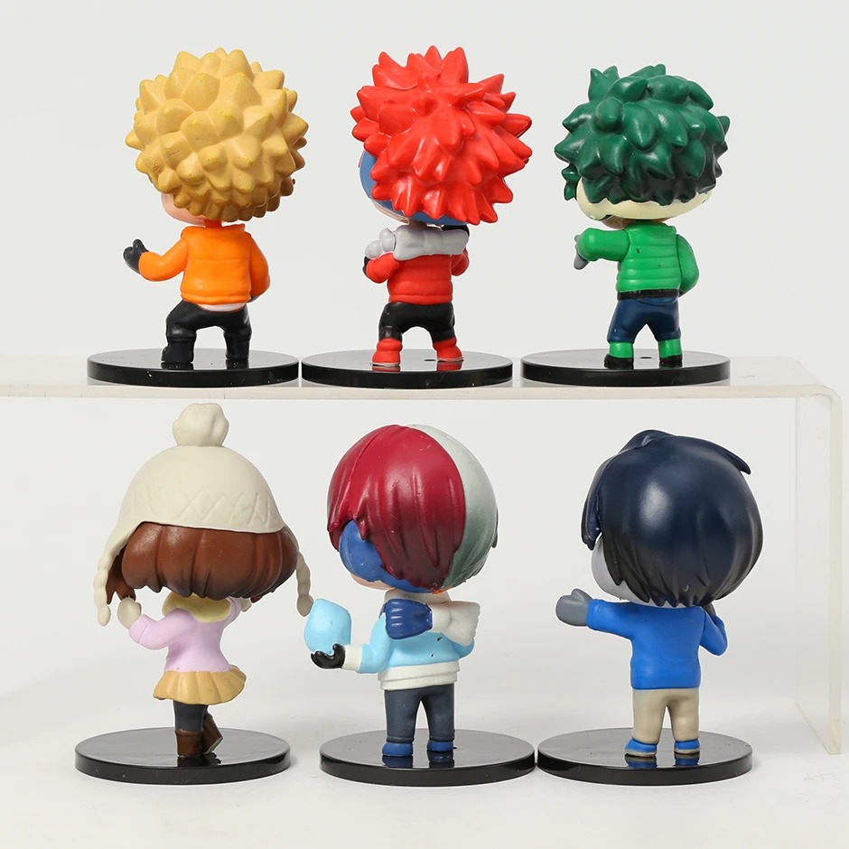 6 Figuras de Coleccion Anime My Hero Academia Izuku Bakugou Katsuki Todoroki Shoto