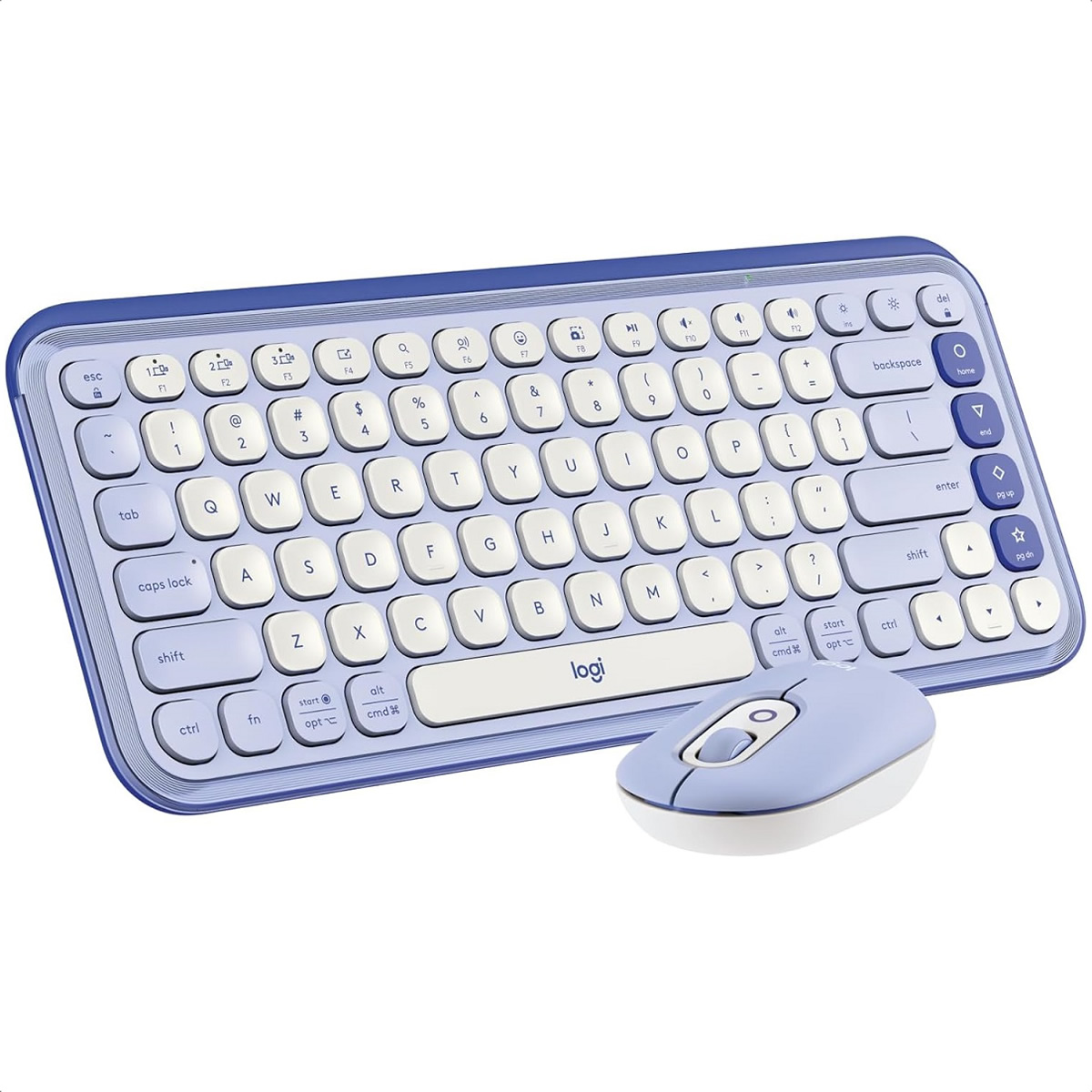 Kit Teclado Y Mouse Logitech POP Icon Inalambrico Bluetooth Lila 920-013054