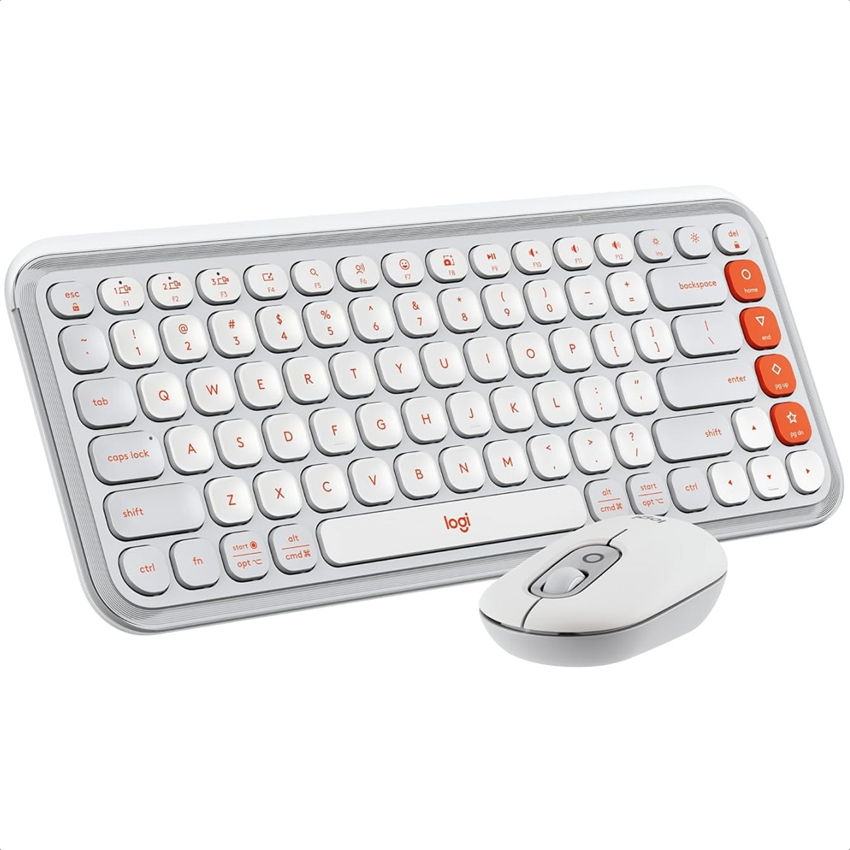 Kit Teclado Y Mouse Logitech POP Icon Inalambrico Bluetooth Blanco 920-013055