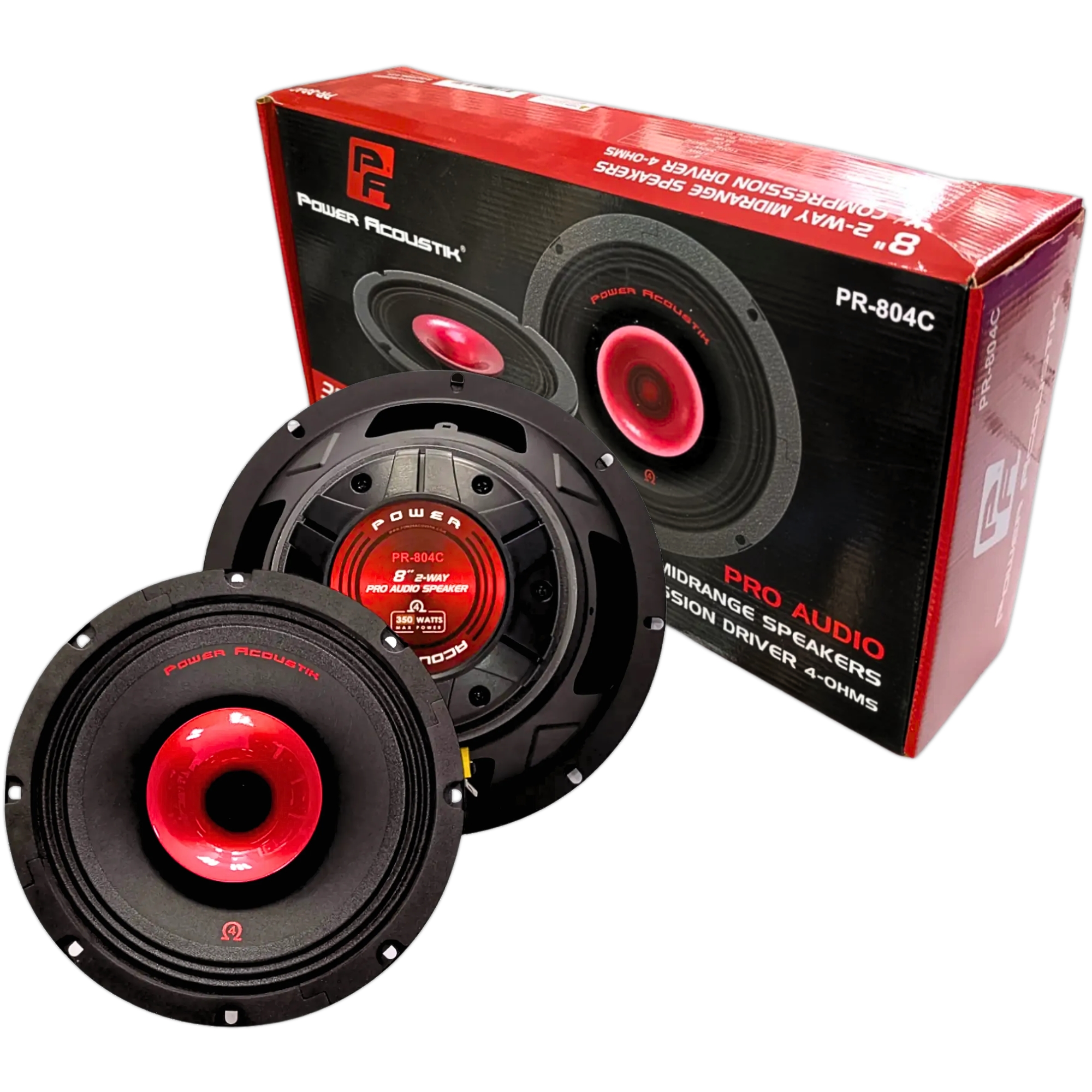Bocinas Coaxiales Power Acoustik PR-804C 8 PLG 350W