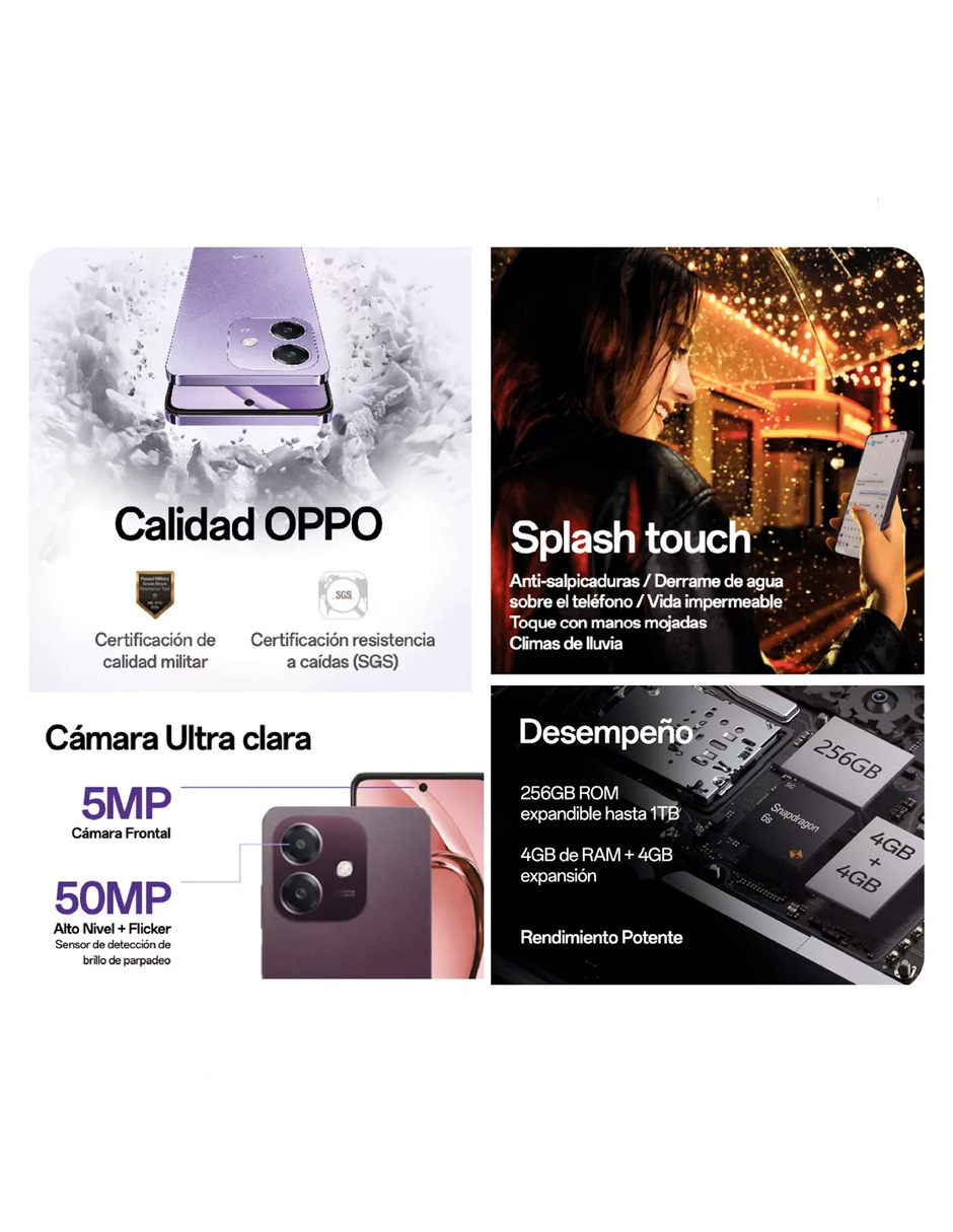 Celular Inteligente Oppo A40 Petukita Box 256 GB / 4 GB Ram Android Lila