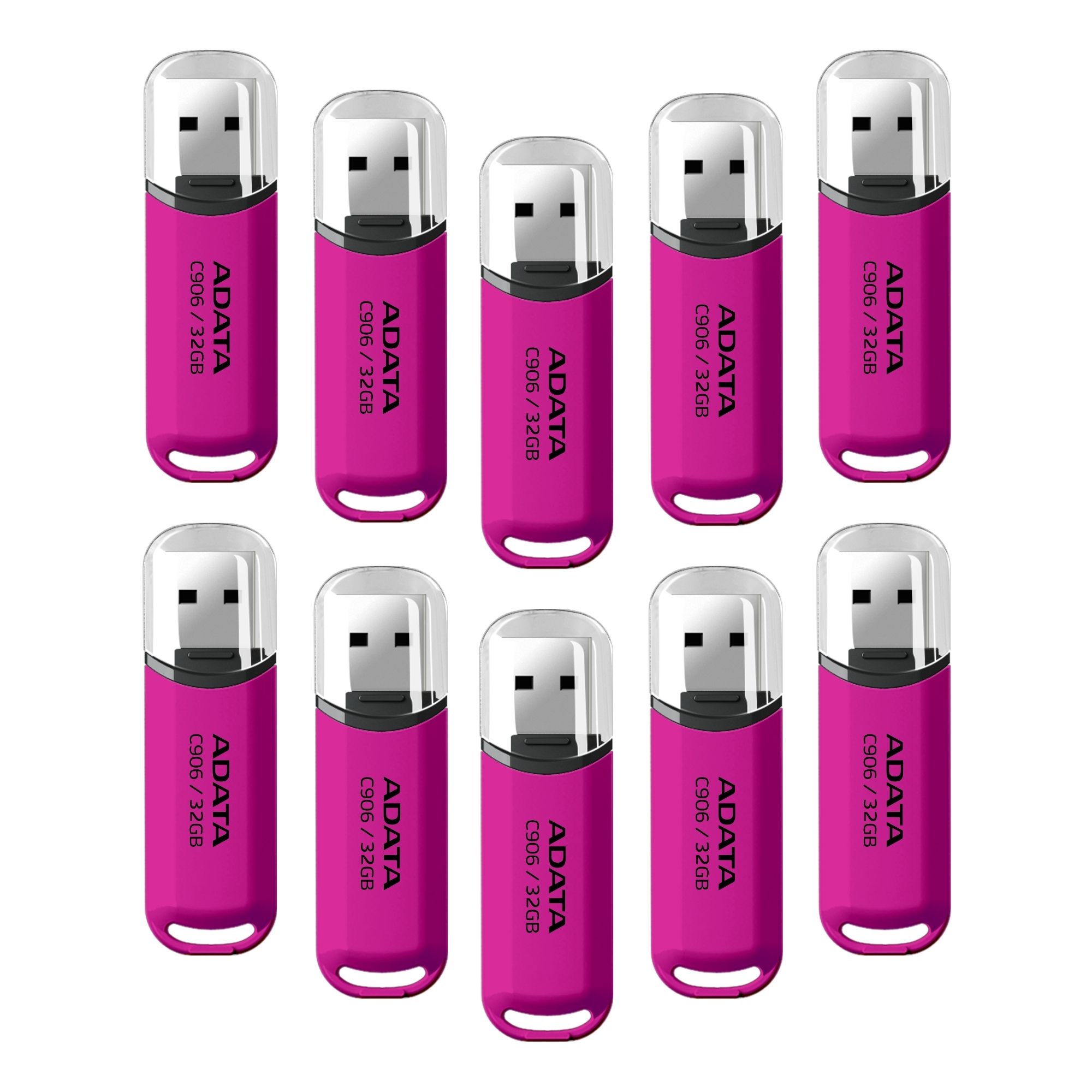 10 Pack - Memoria USB Adata C906 de 32 GB, USB 2.0, Rosa