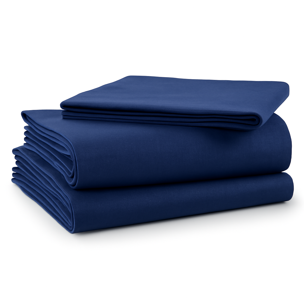 Juego de Sábanas Básica Algodón Percal 200 -Matrimonial -Marino