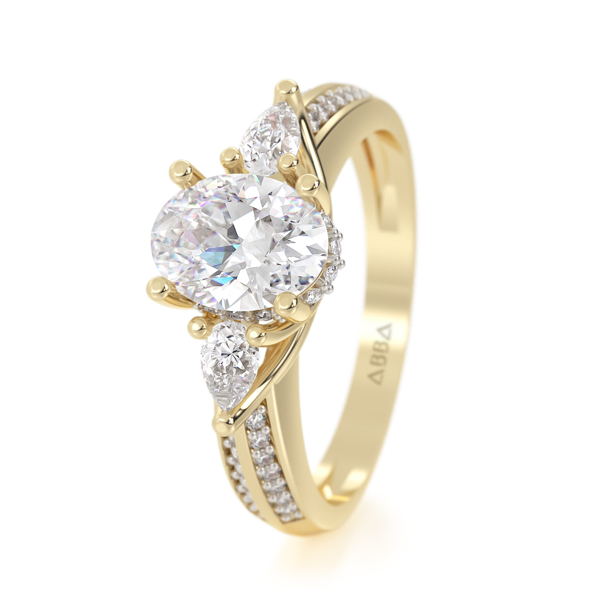 ANILLO DE COMPROMISO ORO 14K AVA ABBA JOYAS 