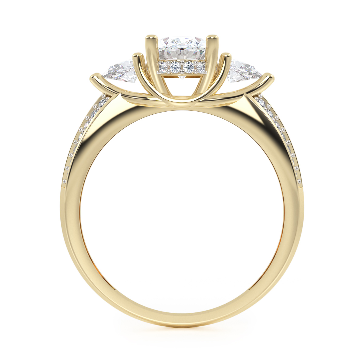 ANILLO DE COMPROMISO ORO 14K AVA ABBA JOYAS 