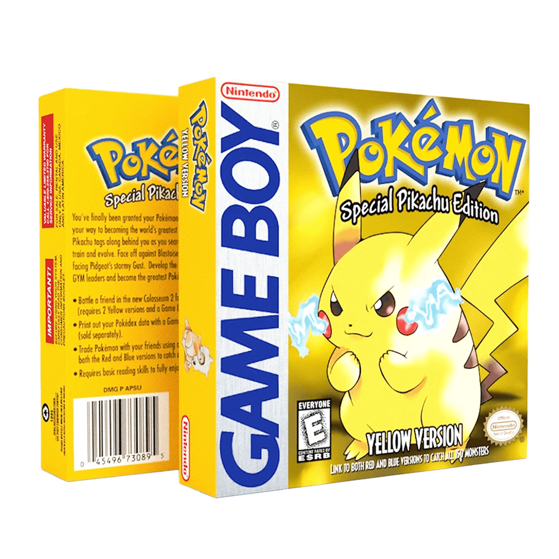 Pokémon Yellow Versión Game Boy Nuevo En Caja Con Acrílico