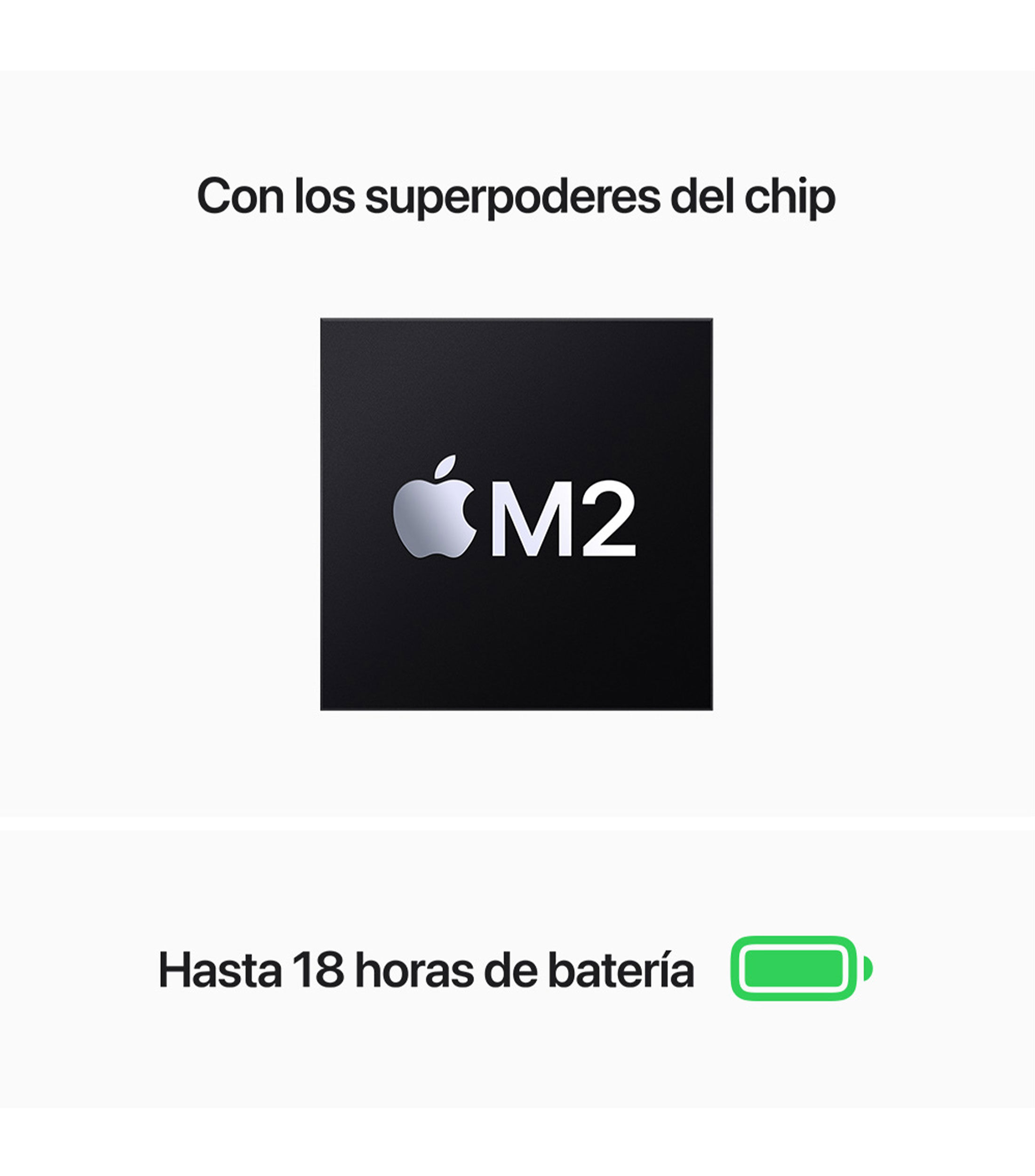 MacBook Air de 13 Pulgadas  Color medianoche Chip M2 de Apple con CPU y GPU de 8 Nucleos