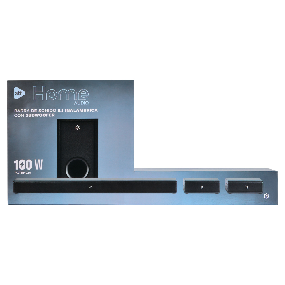 Barra de Sonido STF  Home Audio 5.1 con Subwoofer alámbrico: Sonido Envolvente para tu Hogar