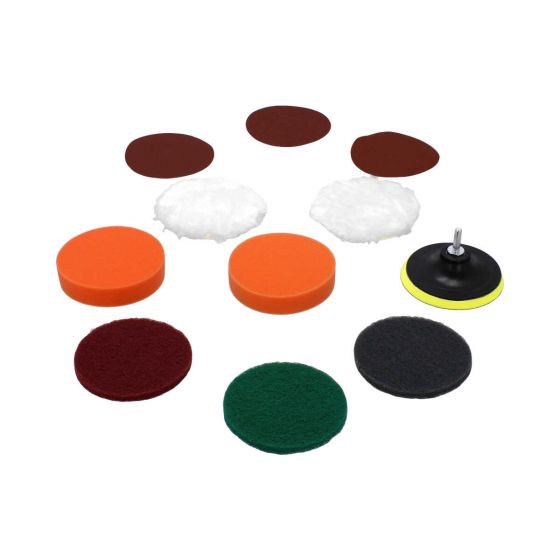 Accesorios para pulir / lijar para taladro de 4-1/2" 12 piezas 290198 OBI