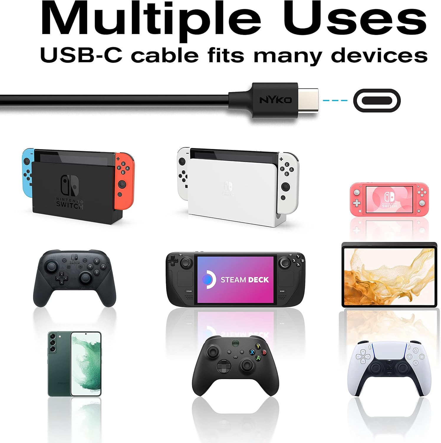 Cargador Nyko AC Power Cord for Nintendo Switch 