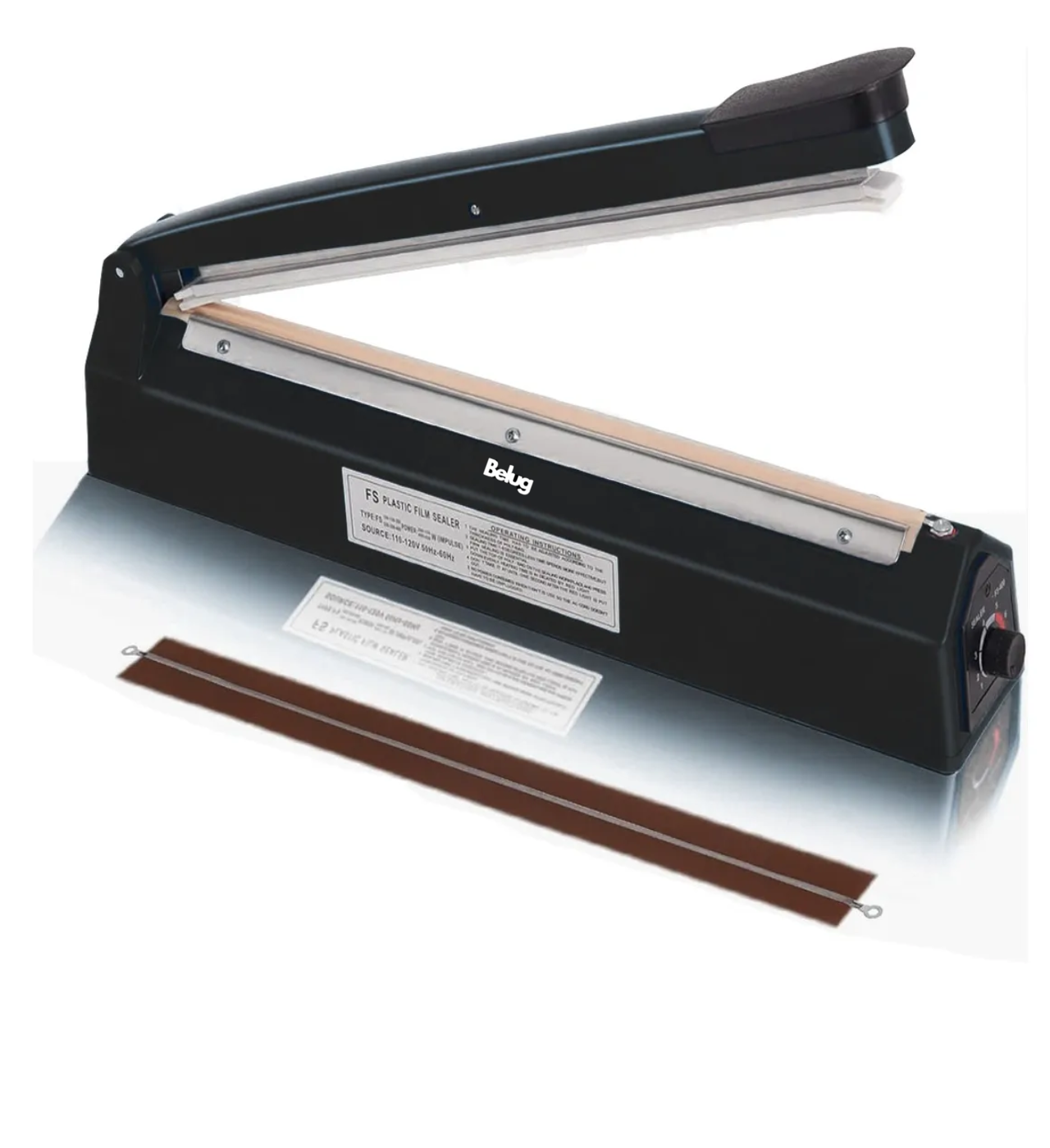 Maquina Selladora De Bolsas Plastico Térmica Sella 30cm negra