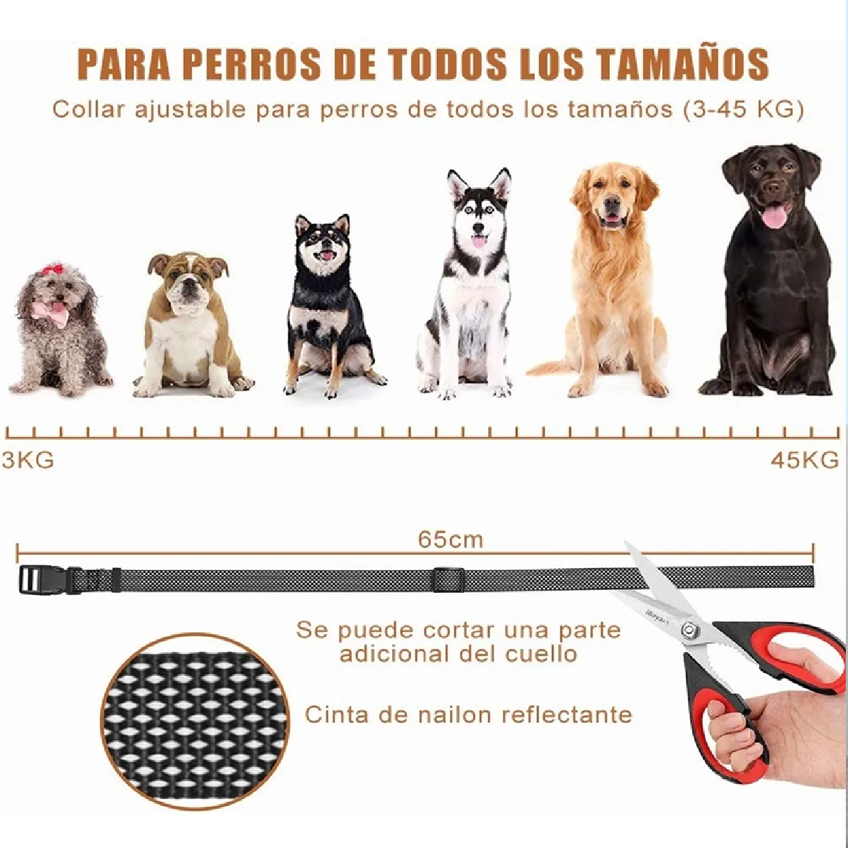 Antiladrido Perro Entrenamiento Collar Eléctrico Automático 10PZGris