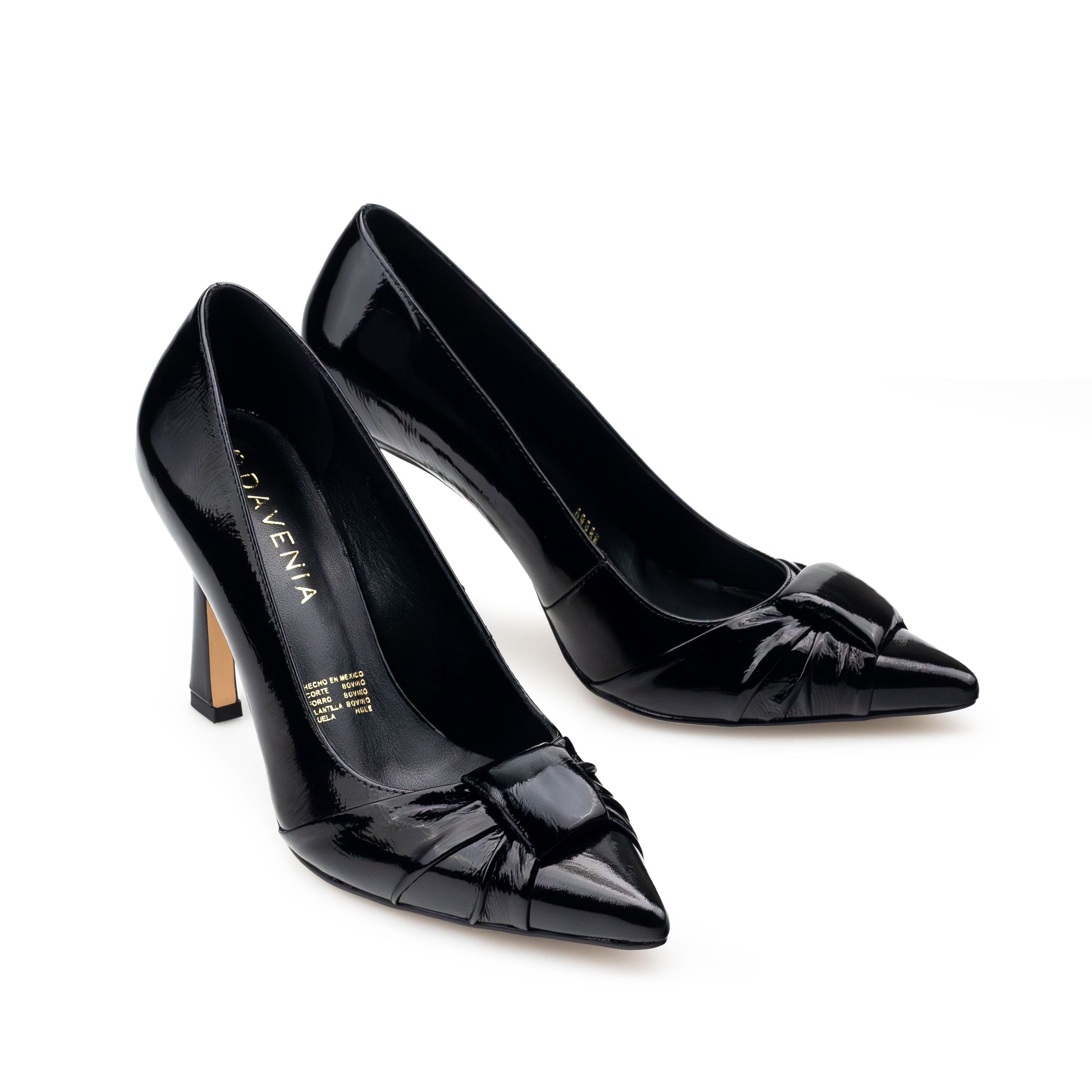 Zapatillas De Tacón Davenia De Piel  Para Dama Mod. Clara