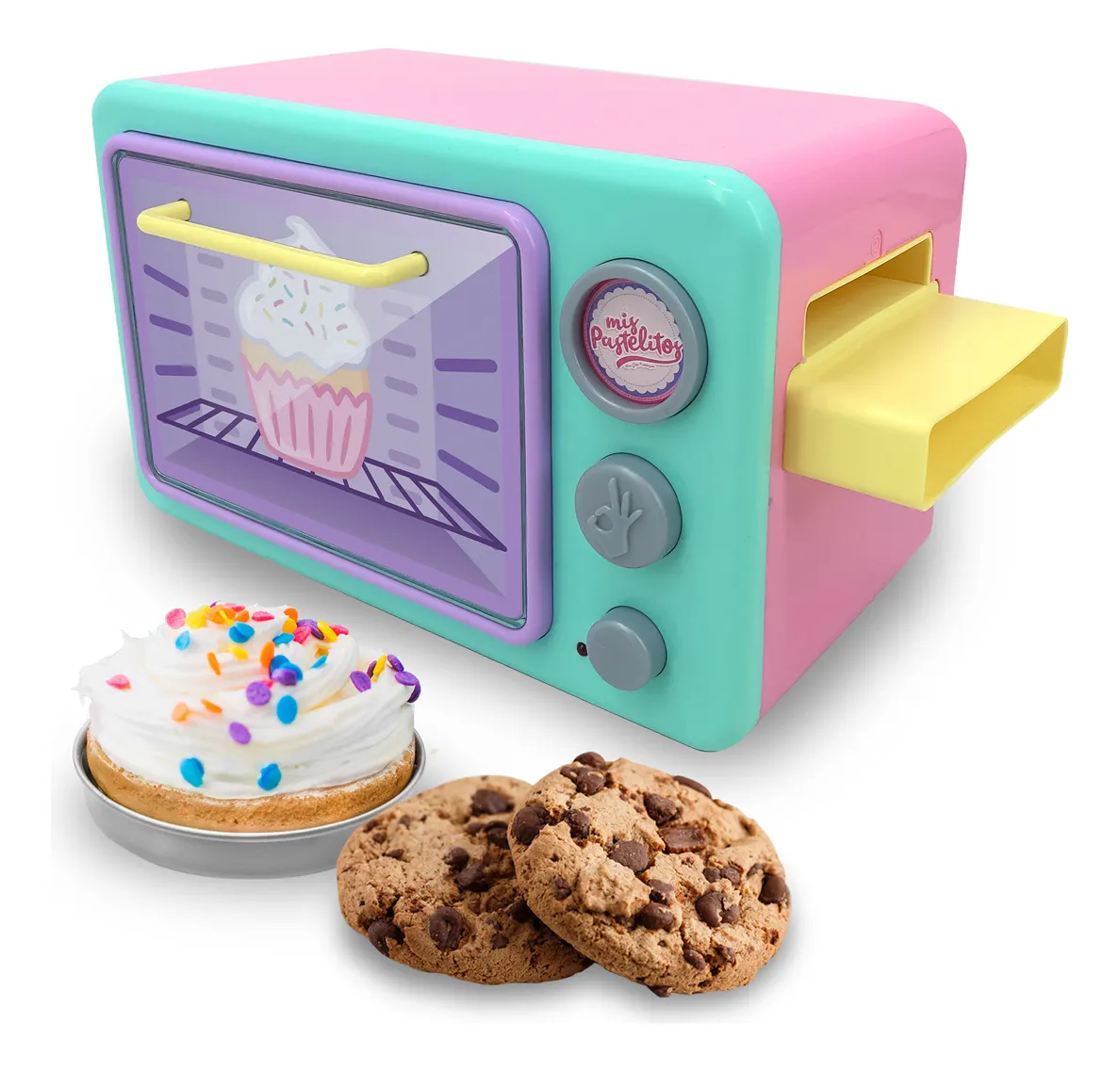 Microondas De Juguete, Mis Pastelitos Electrónico Hornito Color Rosa Claro