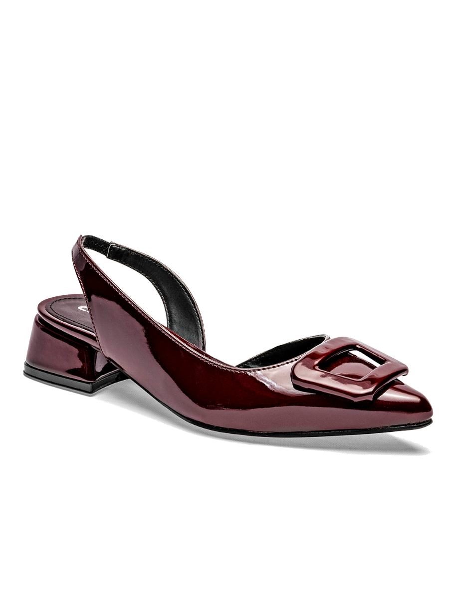 ZAPATILLA MUJER TACON BAJO COLOR ROJO