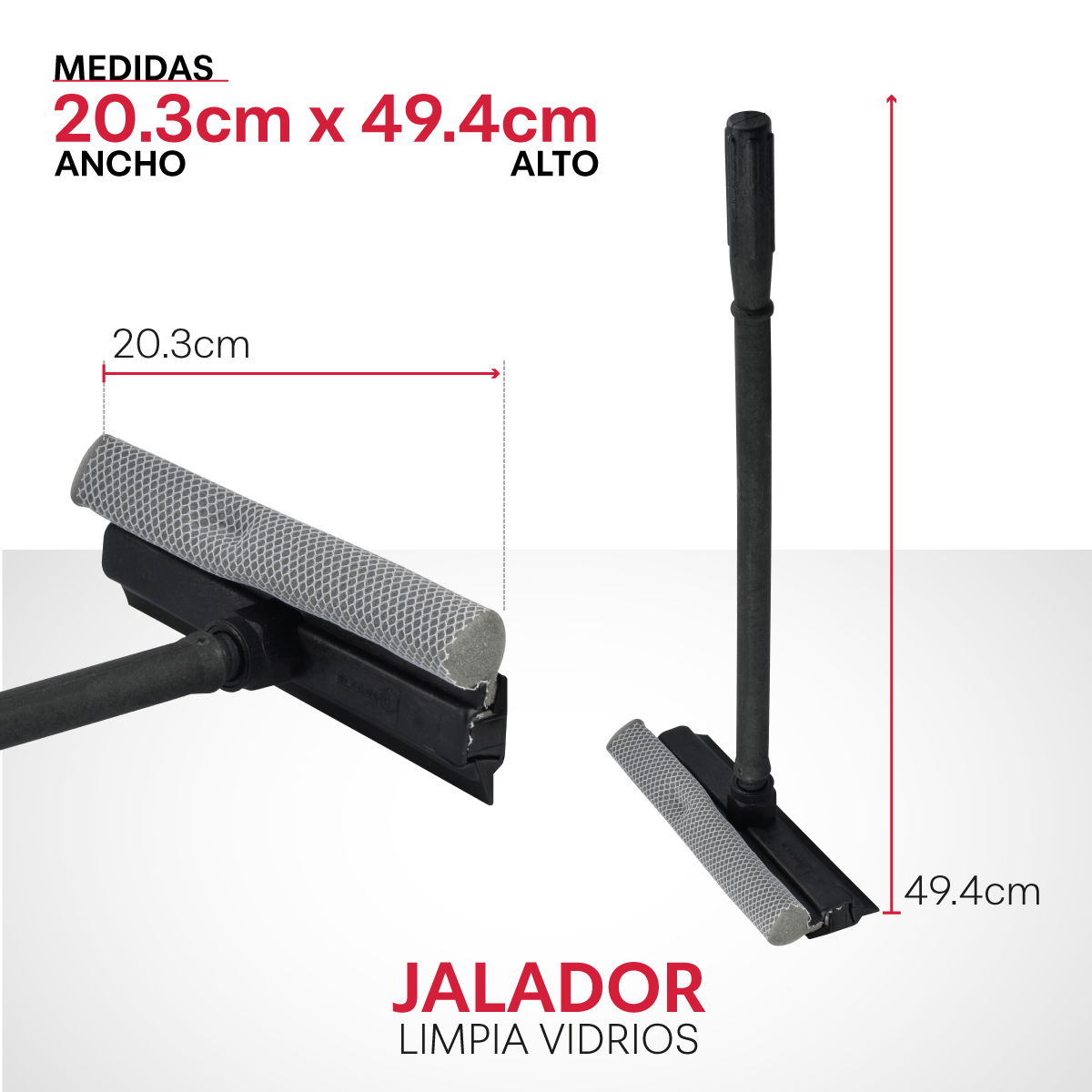 Karlen – Jalador Limpia Vidrios de Cristal y Espejos | Ergonómico, Resistente y Fácil de Usar