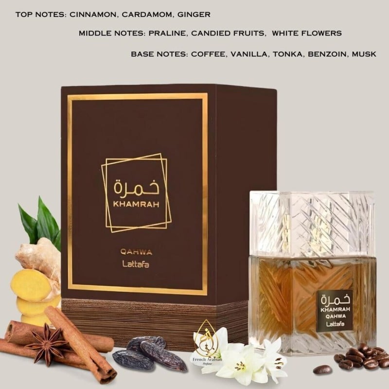 Perfume Khamrah Qahwa Unisex – Aroma Cálido y Sofisticado 100ml