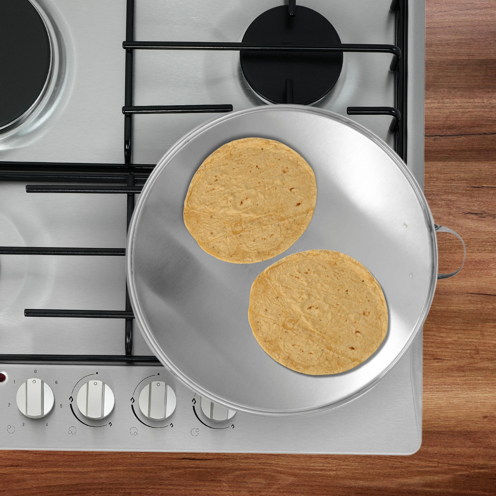 Comal De Acero Inoxidable De 28 cm Marca Moven